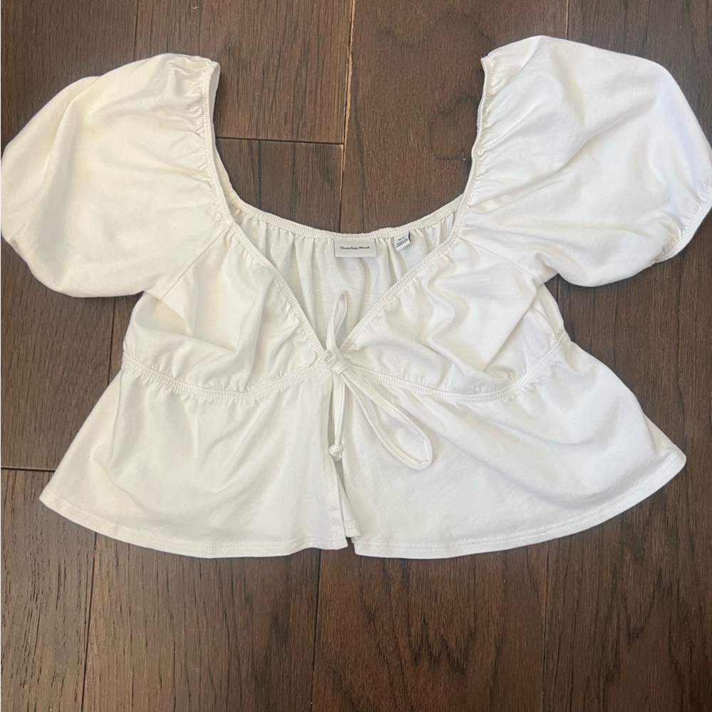 Sunday Best white Puff Sleeve Top